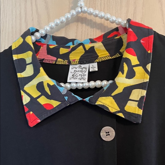 Colorful Patterned Women's Long Shirt - Picture 5 of 8